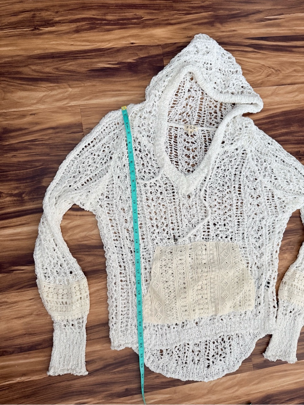 POL White Knit Crochet Pullover Top - Picture 6 of 6